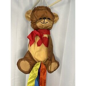 Vintage Windsport Windsock Teddy Bear Windsock Flag Valentines Day